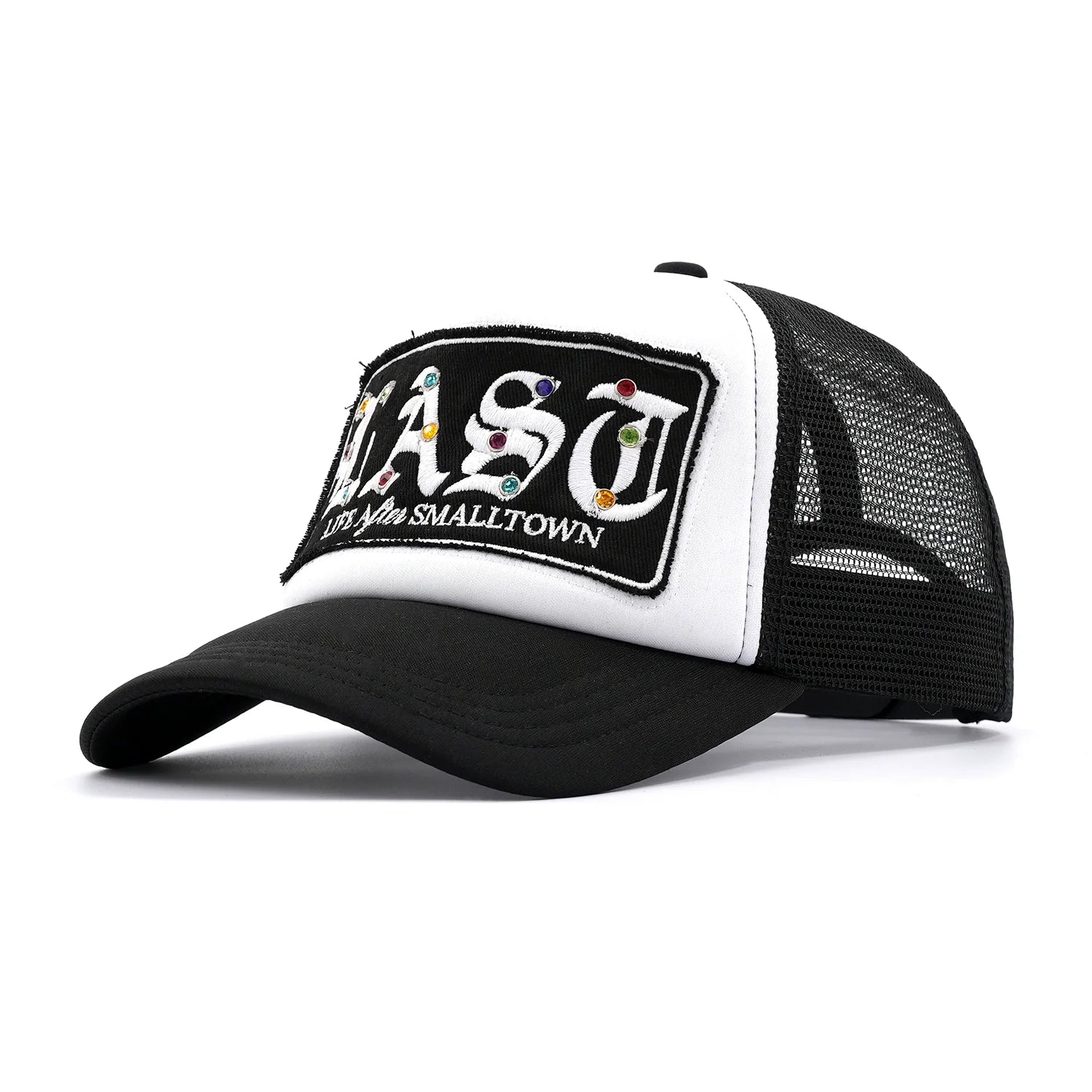 Small Town Kid LAST Badge Diamond Studded Trucker Cap
