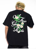 AFGK Flower Embroidered Logo Print Tee