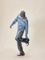 EVILKNIGHT(EK) Gradient Striped Knit Sweater