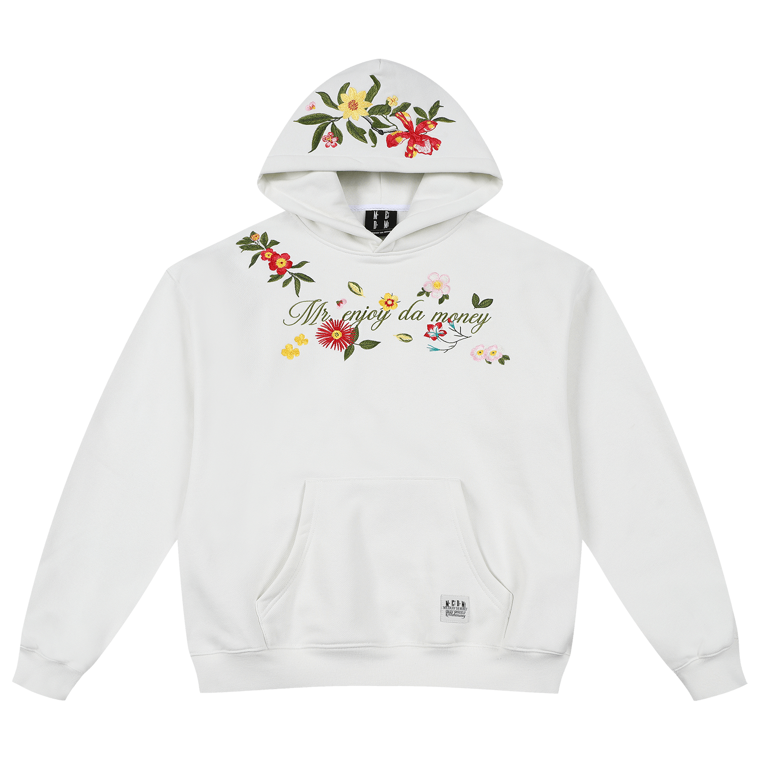 MEDM Colorful Floral Embroidered Hoodie