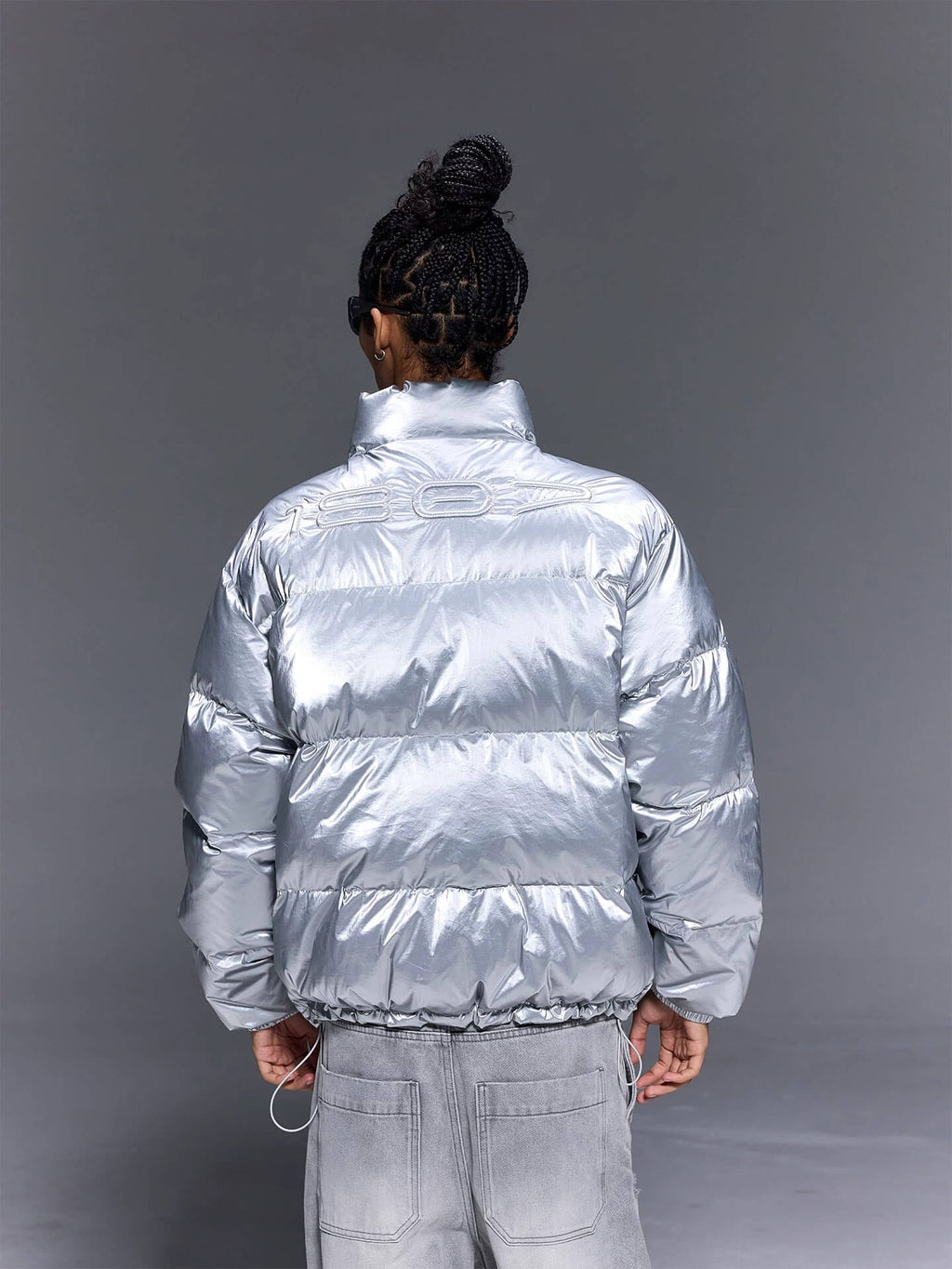 1807 Glossy Silver Down Jacket