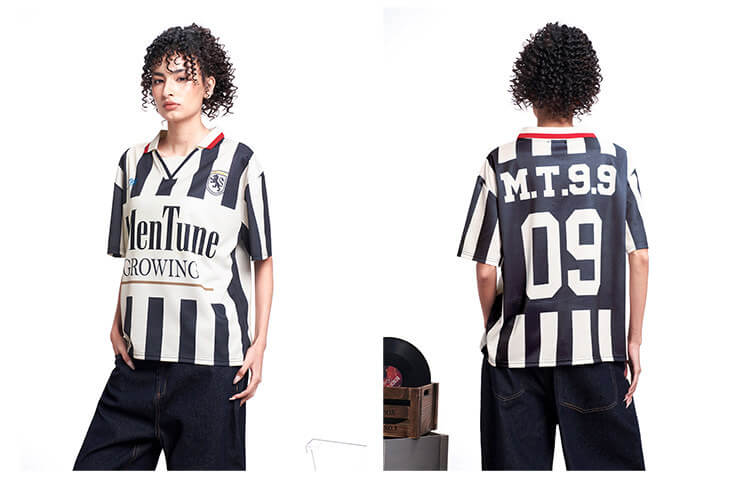 F3F Select Parody Striped Short Sleeve Soccer Jersey