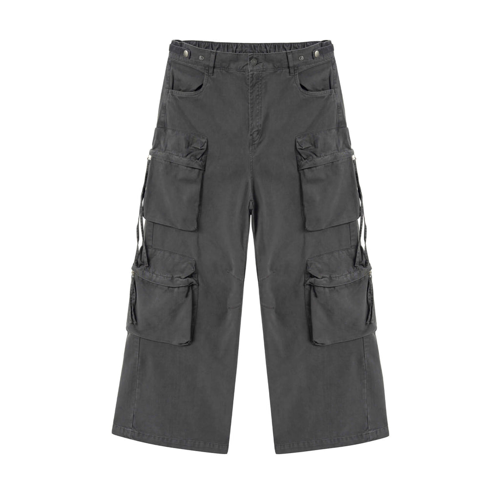 JHYQ Large Multi Pocket Washed Baggy Cargo Pants