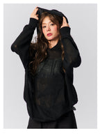S45 Star Logo Mesh Knit Hoodie
