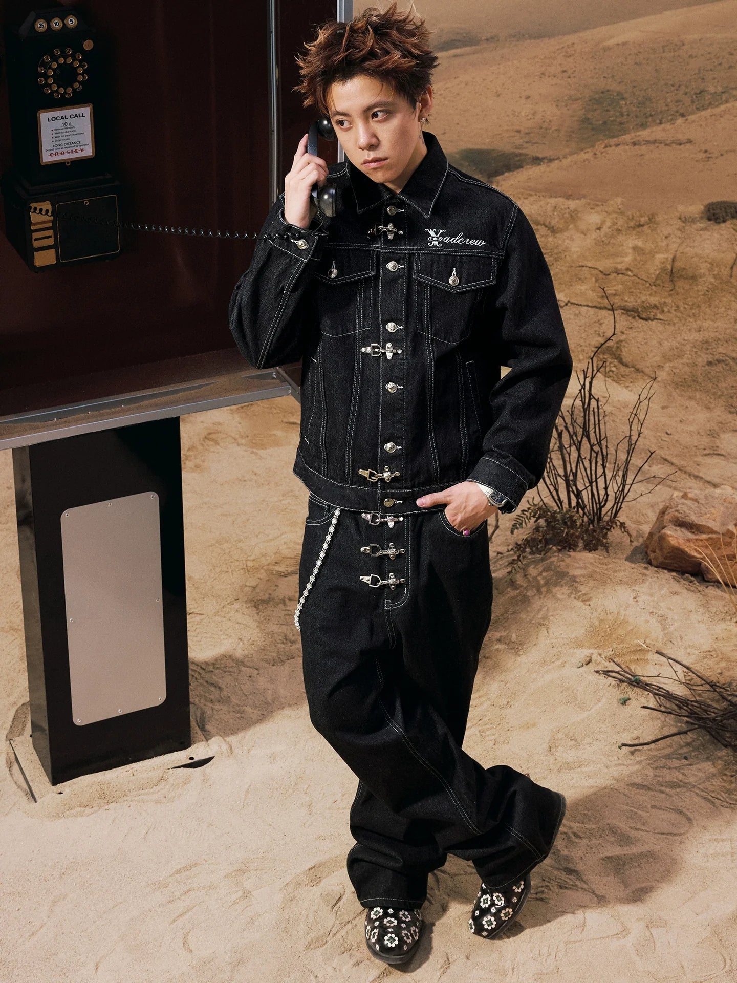 YADcrew Snap Button Denim Jacket