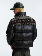 MEDM Ethnic Patchwork Puffer Jacket