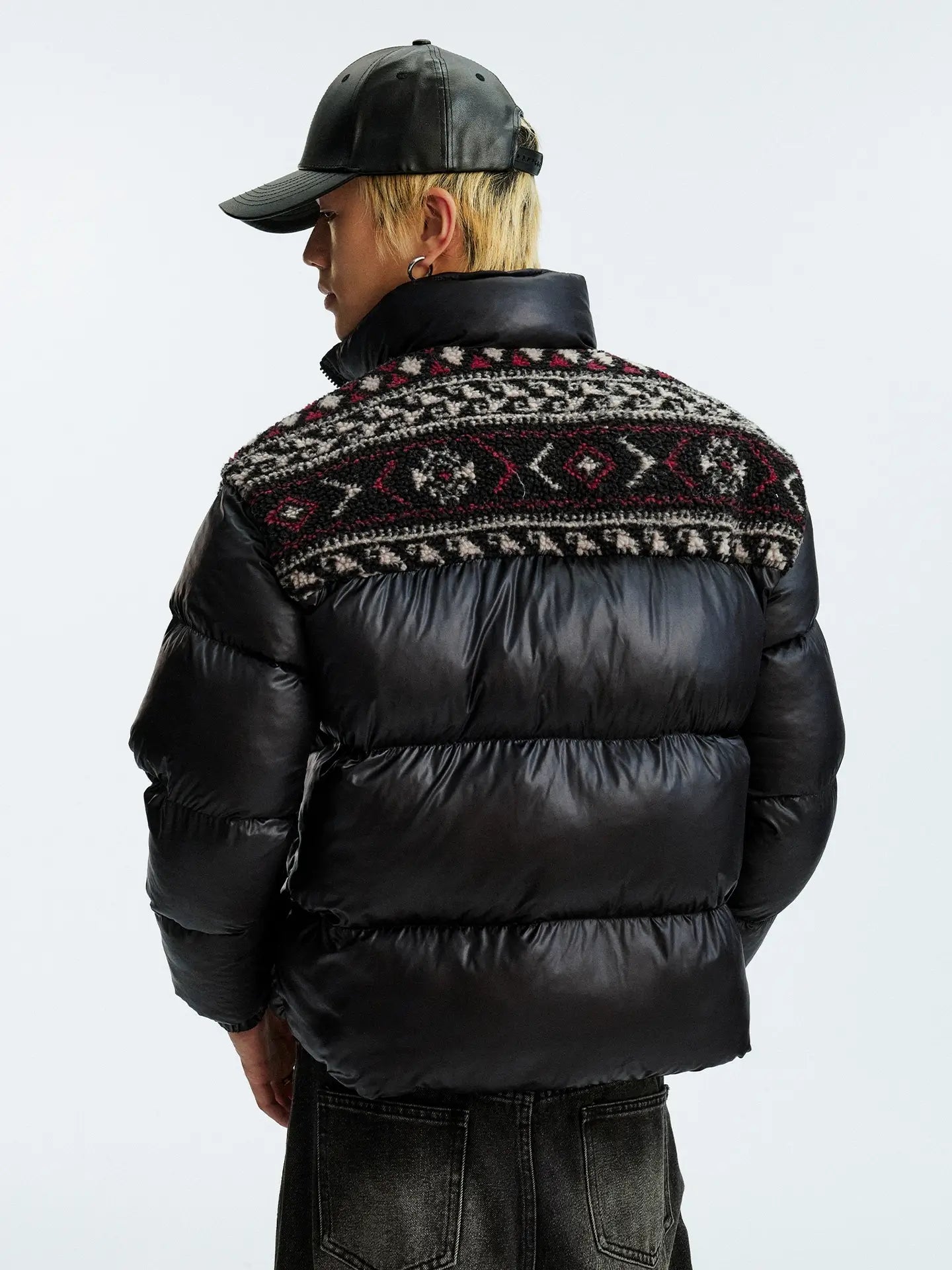 MEDM Ethnic Patchwork Puffer Jacket