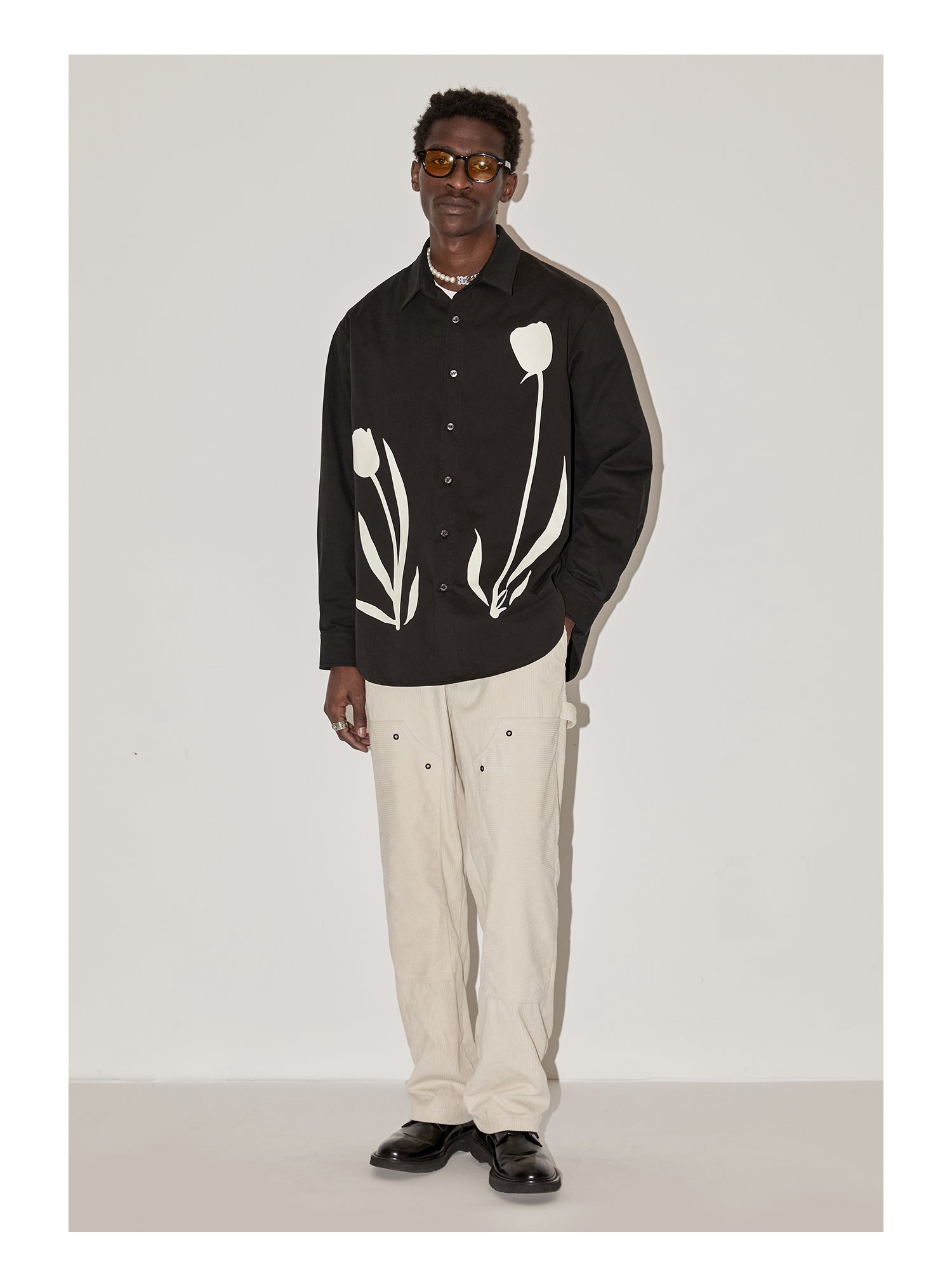 EMPTY REFERENCE Tulip Print Long Sleeved Shirt