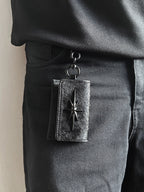 Remedy Metal Studded Keychain Coin Card Leather Wallet