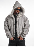 F3F Select Fur Quilted Lining Hoodie Jacket