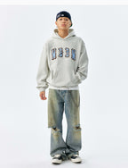 MEDM Animal Leather Logo Patch Hoodie
