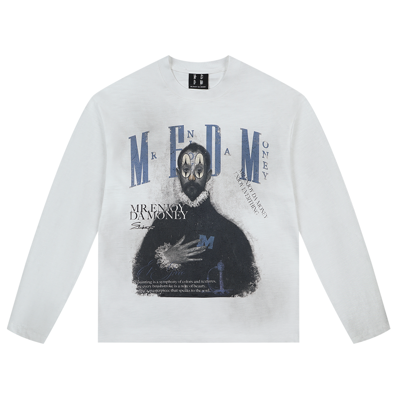 MEDM Clown Oil Painting Long Sleeve Tee