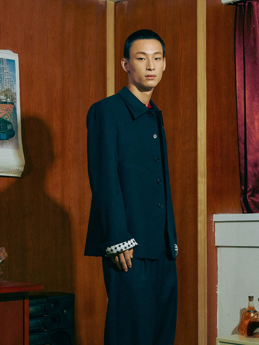 SOD Co. Wool Cubic Cut Suit Jacket