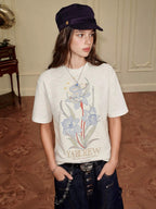 YADcrew Flower and Fairy Print Tee