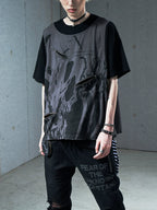 VENTUREK Double Layer Multi Zipper Destroyed Tee