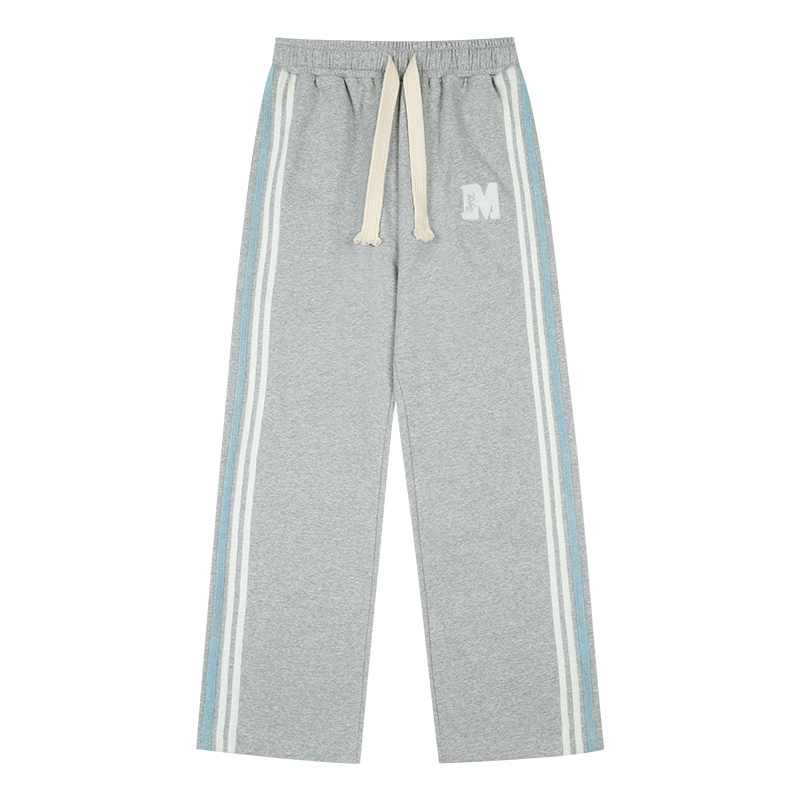 MEDM Side Stripe Four-Bar Drawstring Baggy Sweatpants
