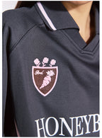 Remedy HONEYBUNNY Rabbit Embroidered Soccer Jersey Polo Shirt