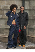 STEEPC Embossed Logo Denim Jacket