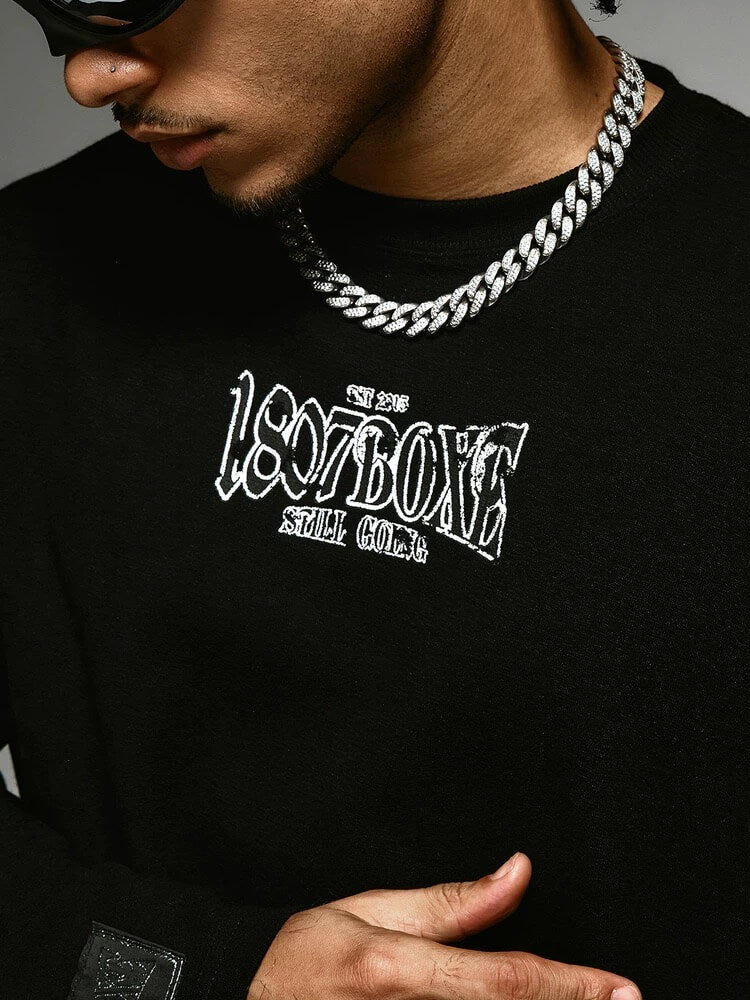 1807 BOXE Vintage Printed Quick Dry Long Sleeve Tee