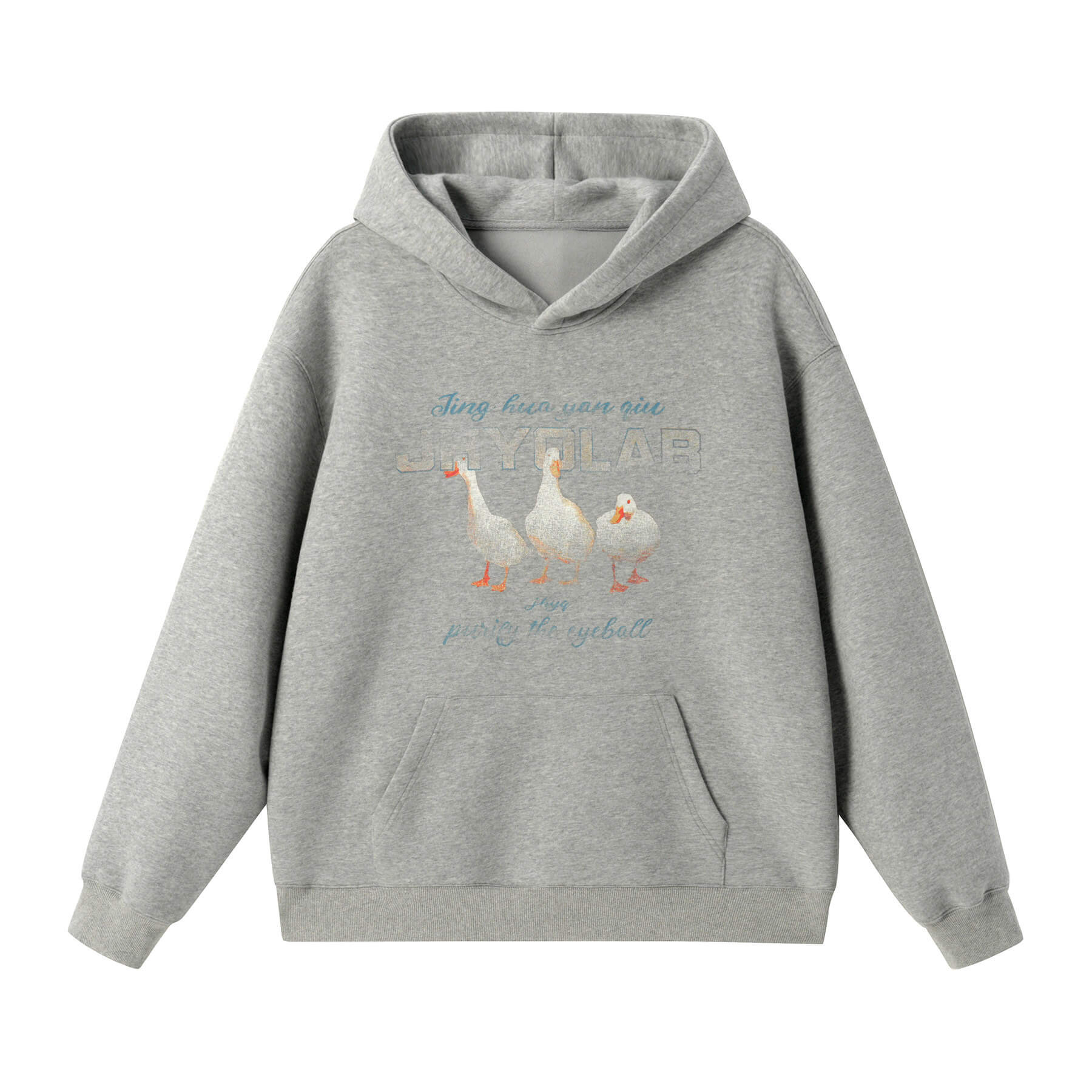 JHYQ Vintage Lucky Duck Print Hoodie