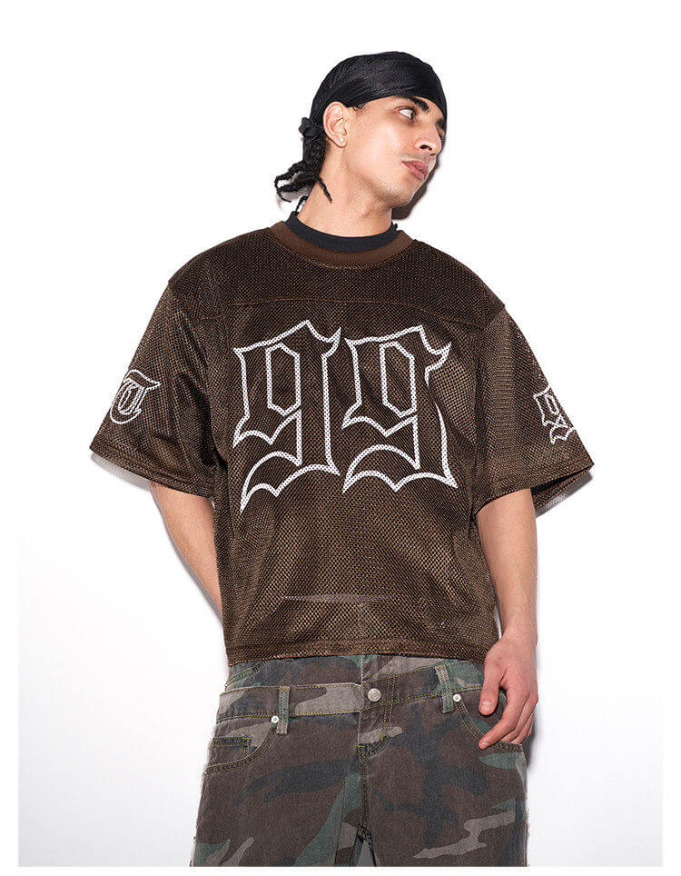 F3F Select 99 Cross Print Mesh Short Sleeve Jersey
