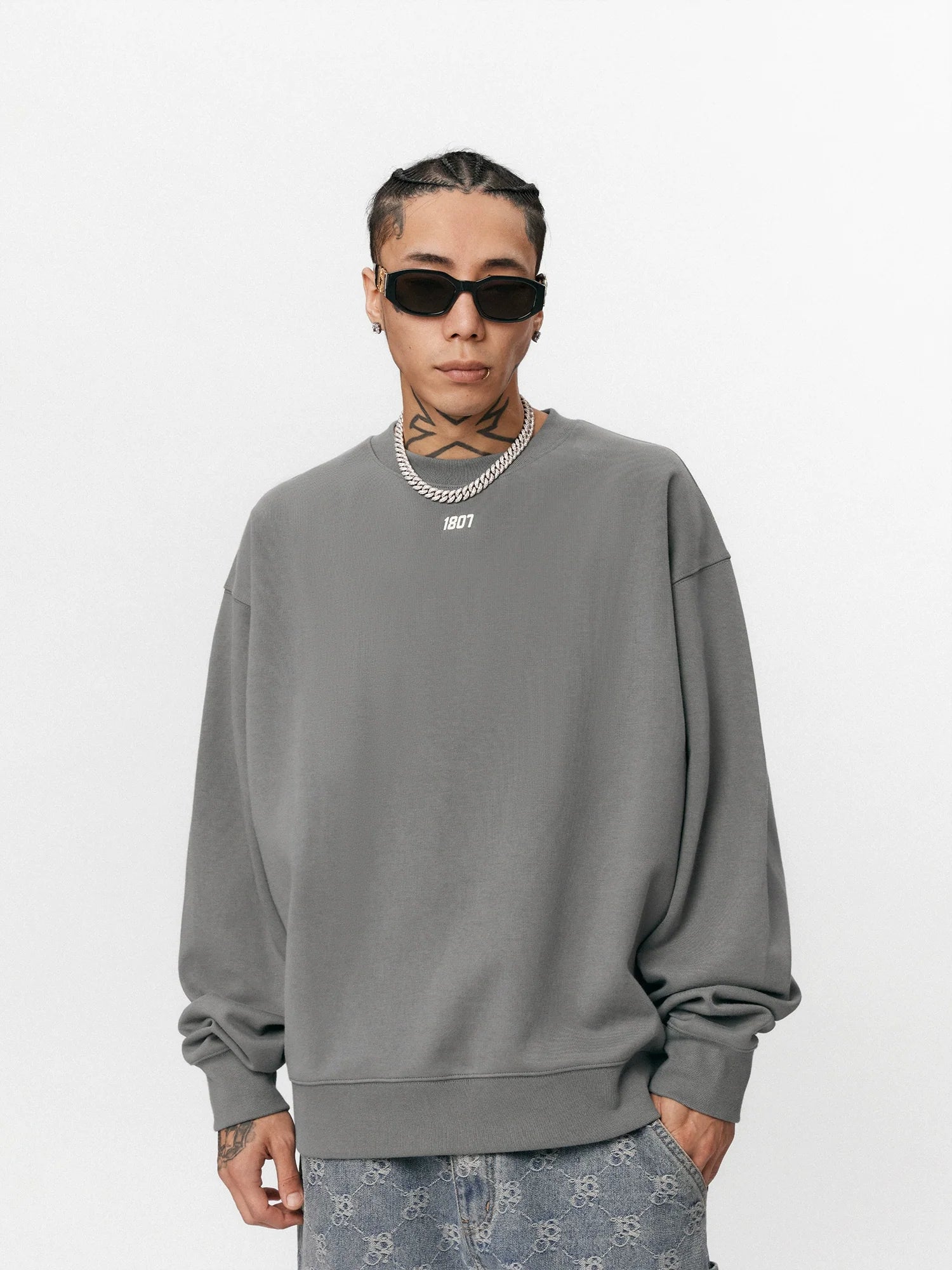 1807 Basic Logo Printed Sweatshirt