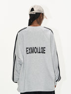 BLIND NO PLAN Sports Contrast Stitching Print Sweatshirt