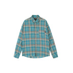 Achock Blue Plaid Long Sleeved Flannel Shirt