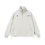 Harsh and Cruel Half Zip Stitched Pullover Sweatshirt