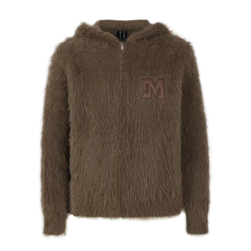 MEDM Mohair Hooded Zip Up Jacket