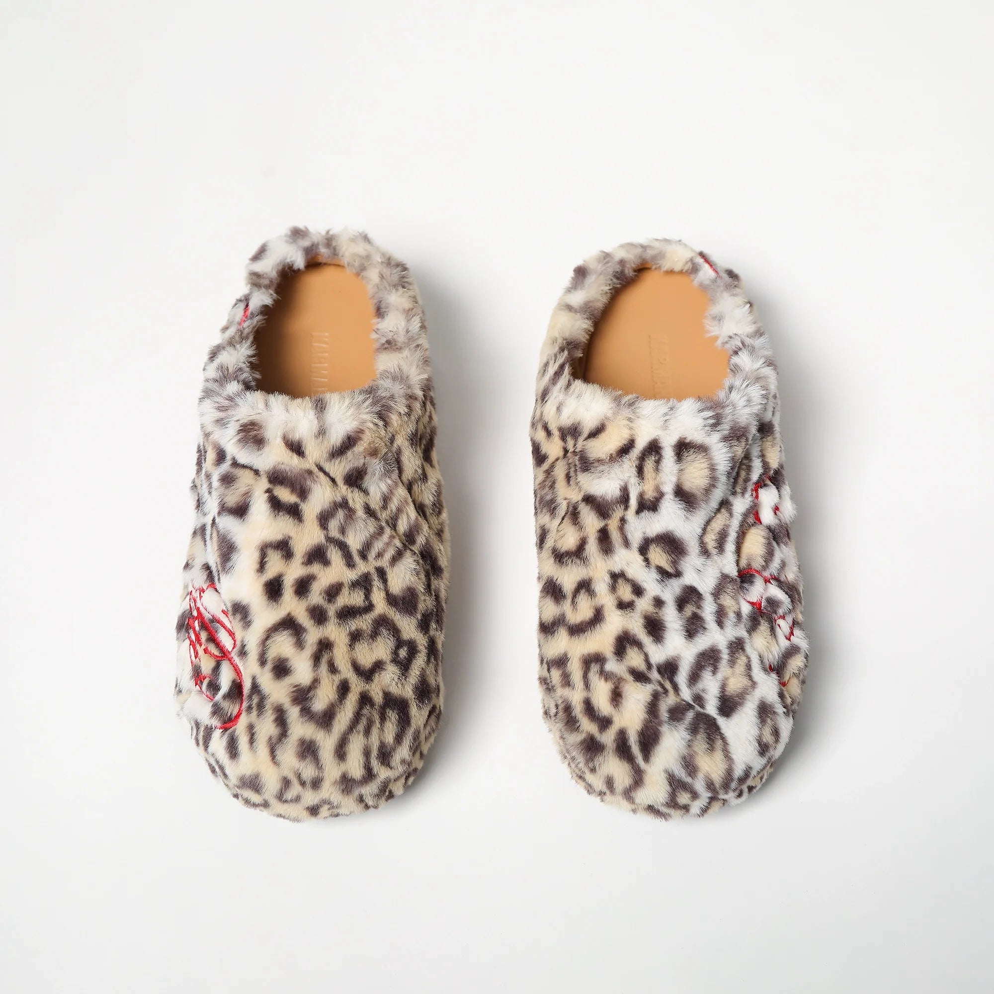 KARMANISTIC Leopard Fur Embroidered Slipper Clogs