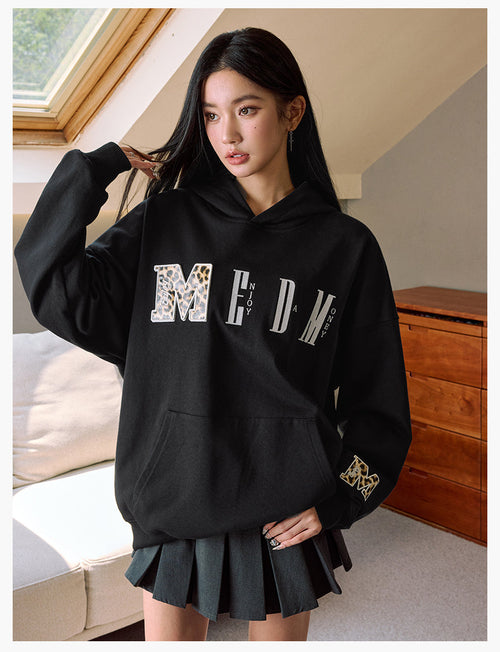 MEDM Animal Texture Logo Velcro Hoodie