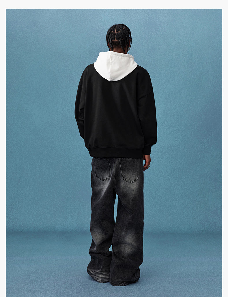 MEDM Layered Look Color Block Hoodie