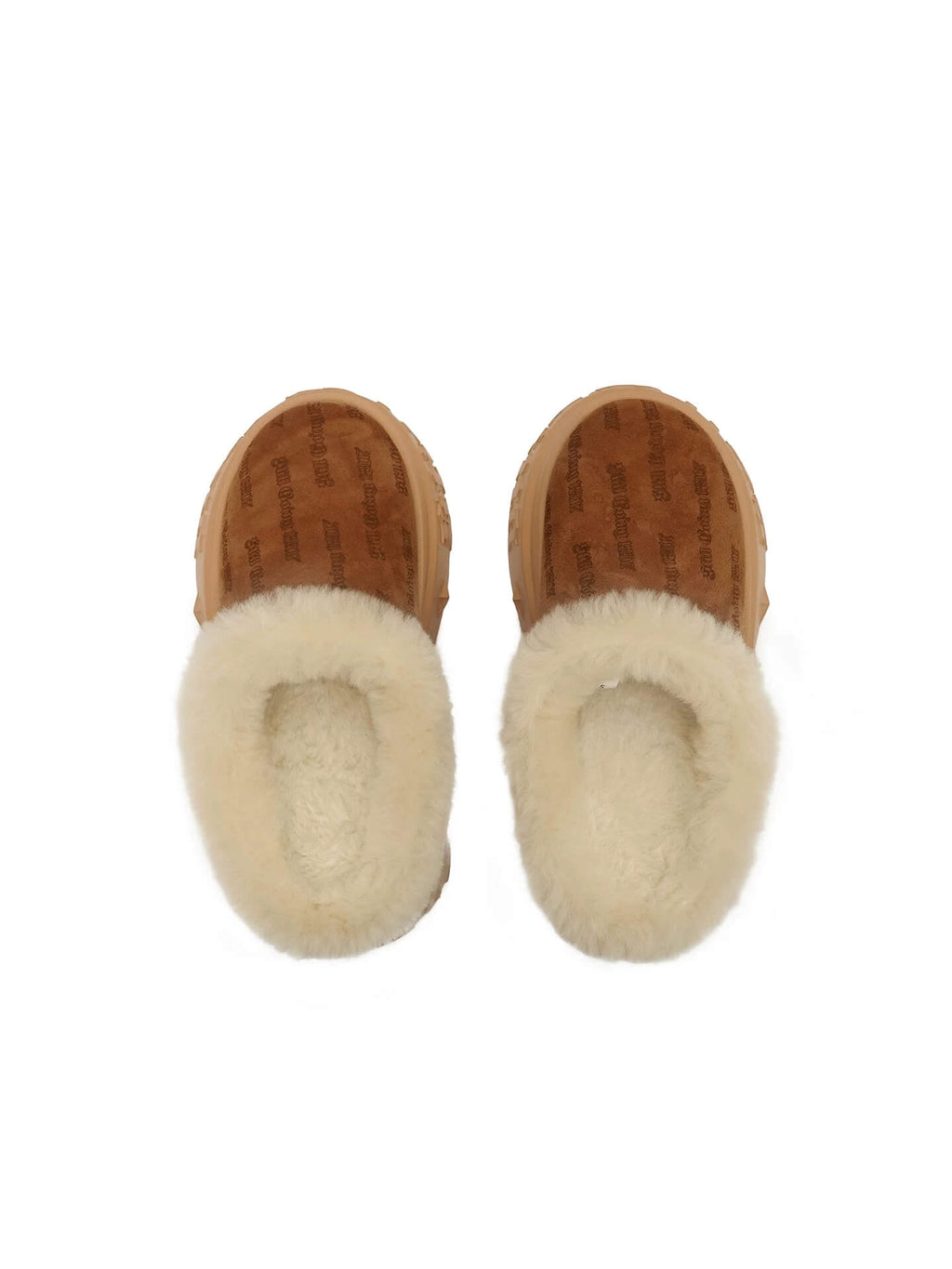 1807 INF-010 Gothic Shearling Chunky Platform Clogs