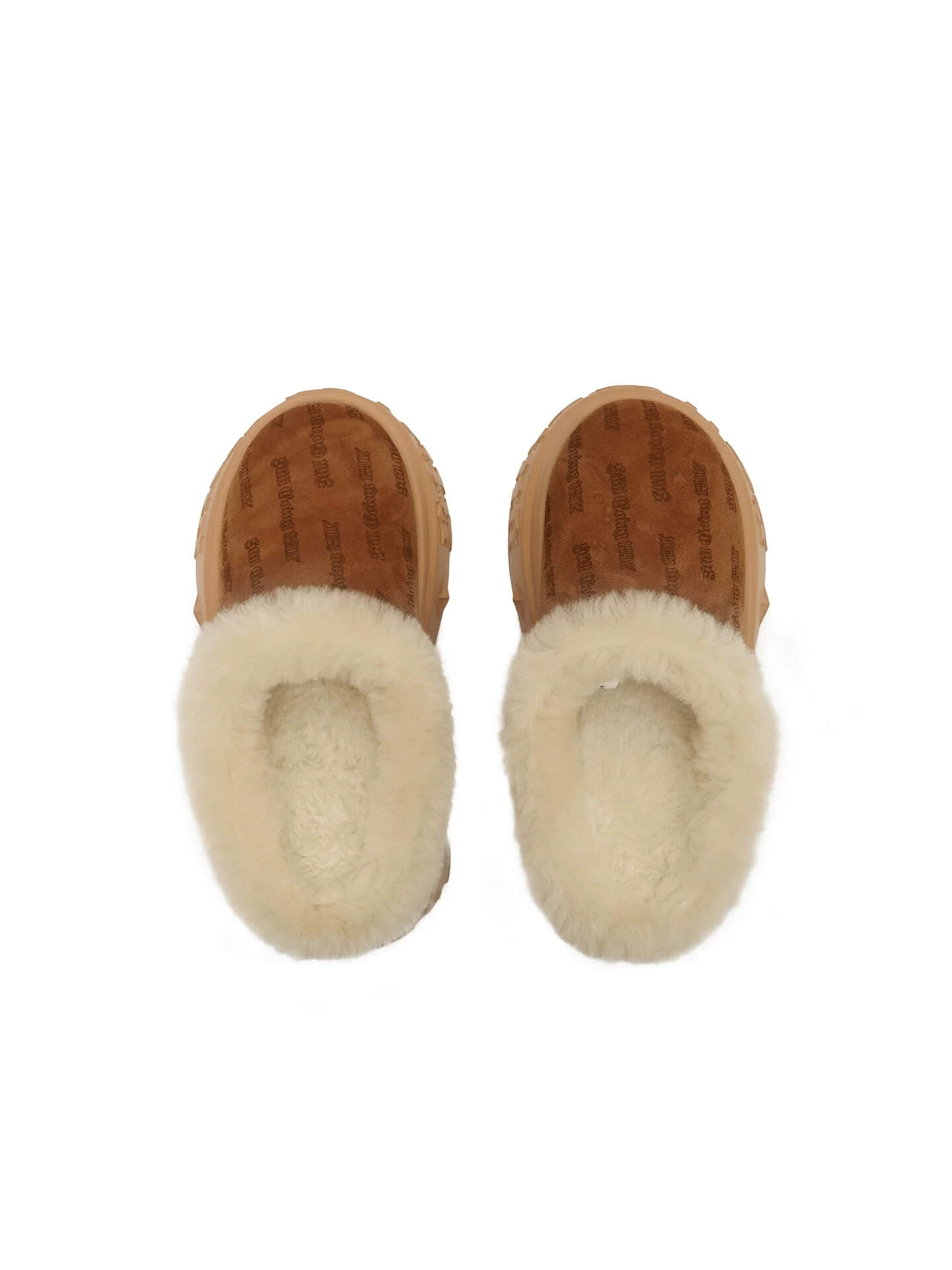 1807 INF-010 Gothic Shearling Chunky Platform Clogs