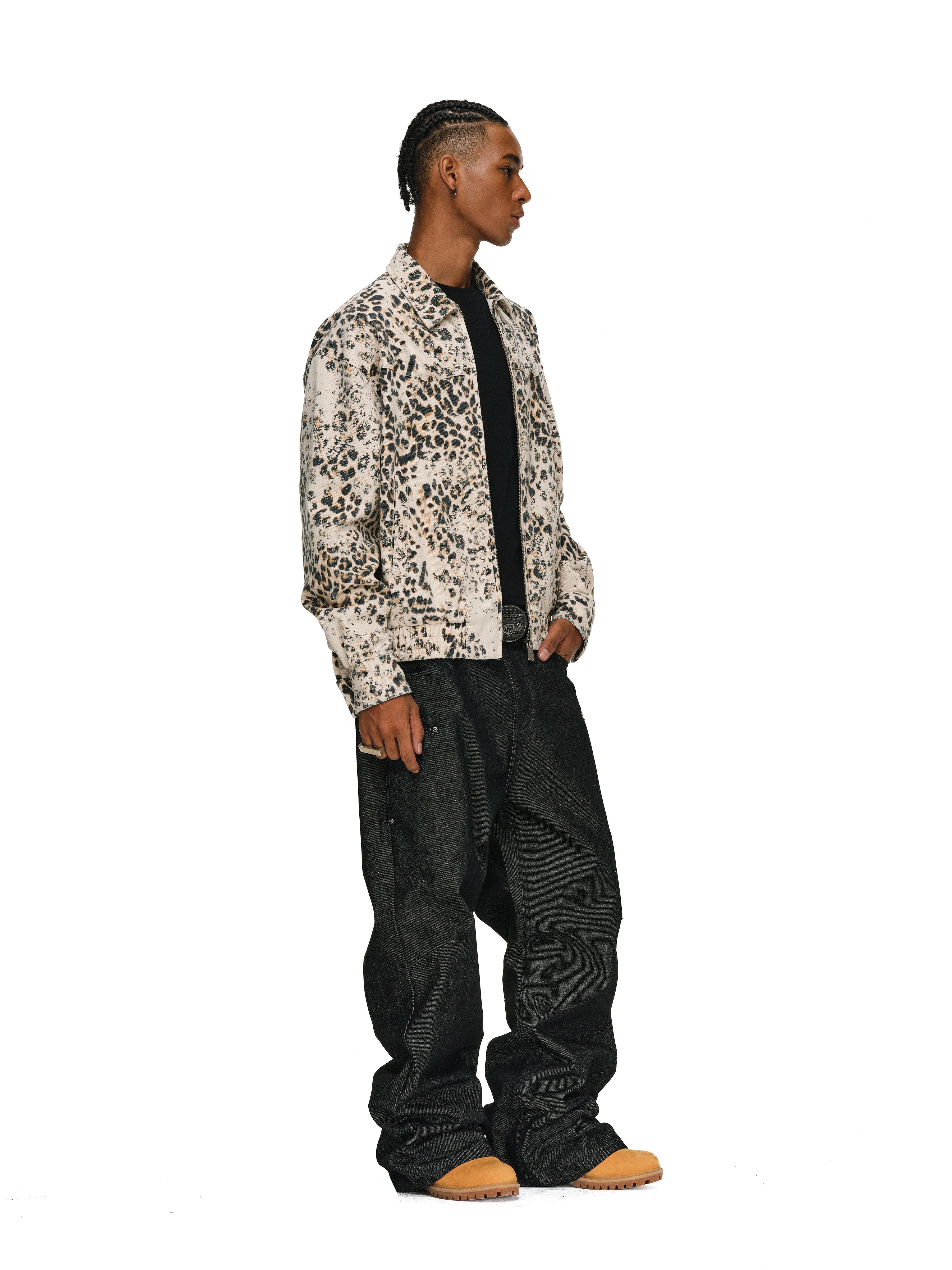 ANTIDOTE Leopard Washed Work Jacket