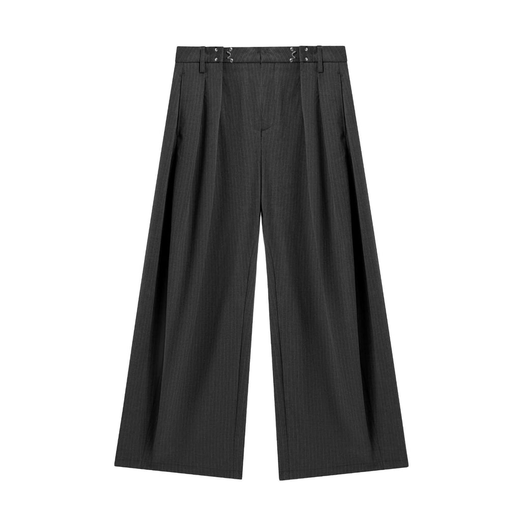 JHYQ Pinstripe Pleated Wide Leg Suit Pants