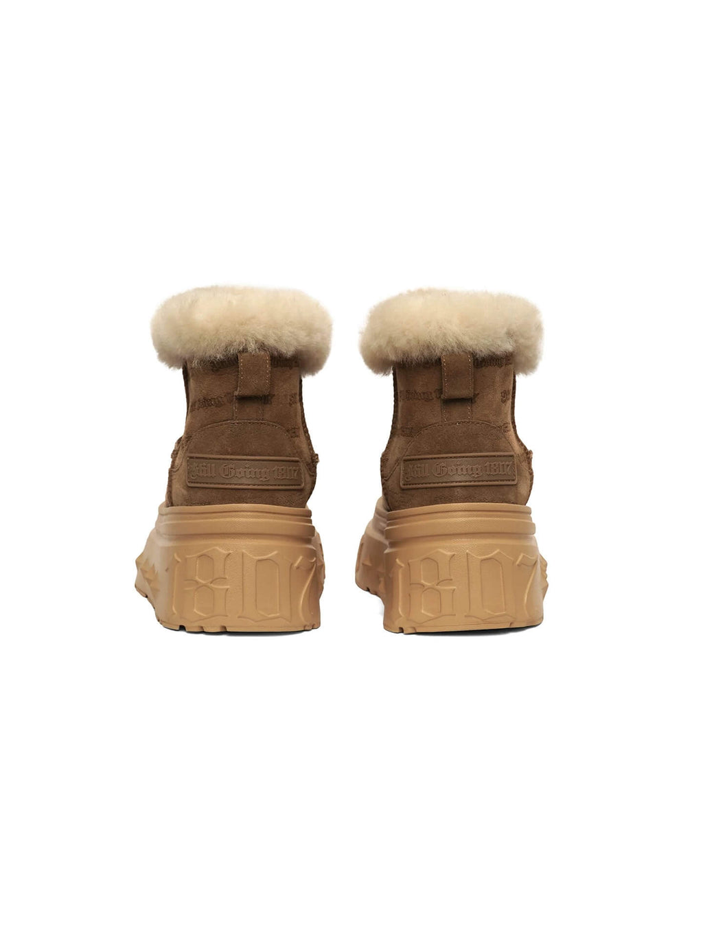 1807 INF-010 Gothic Chunky Platform Shearling Boots