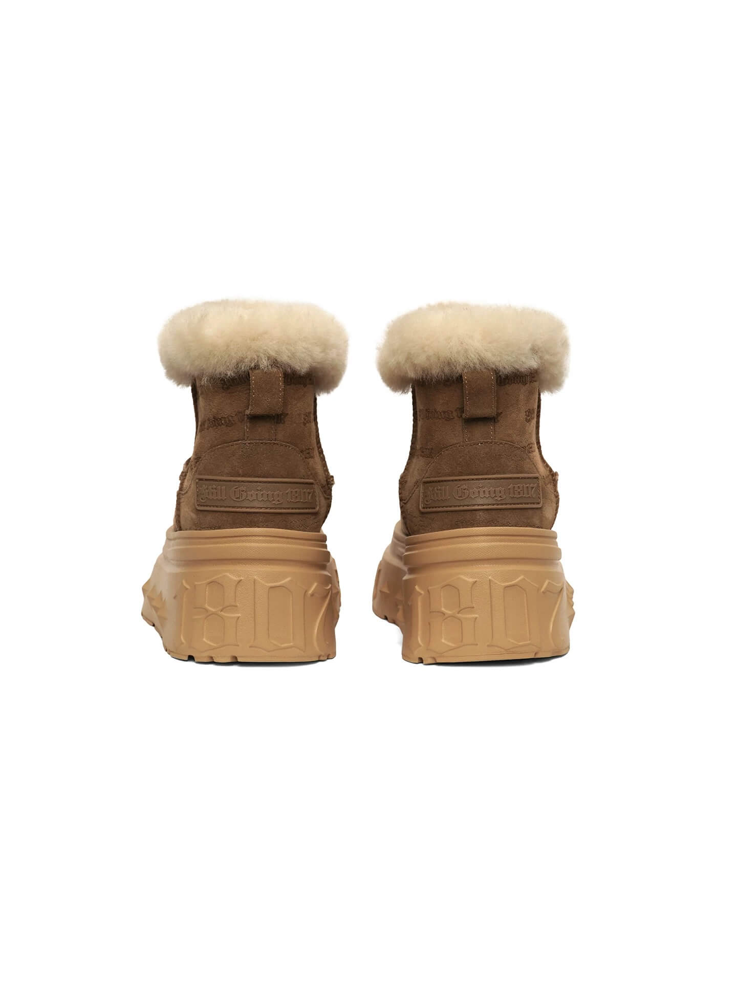 1807 INF-010 Gothic Chunky Platform Shearling Boots