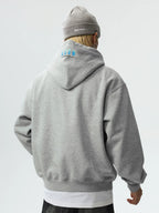 MEDM Flame Rhinestone Embellished Hoodie