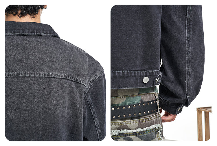 F3F Select Basic Washed Black Denim Jacket
