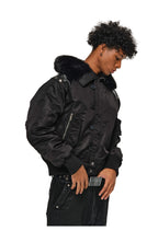 ANTIDOTE Fur Leather Studded N2B Bomber Jacket