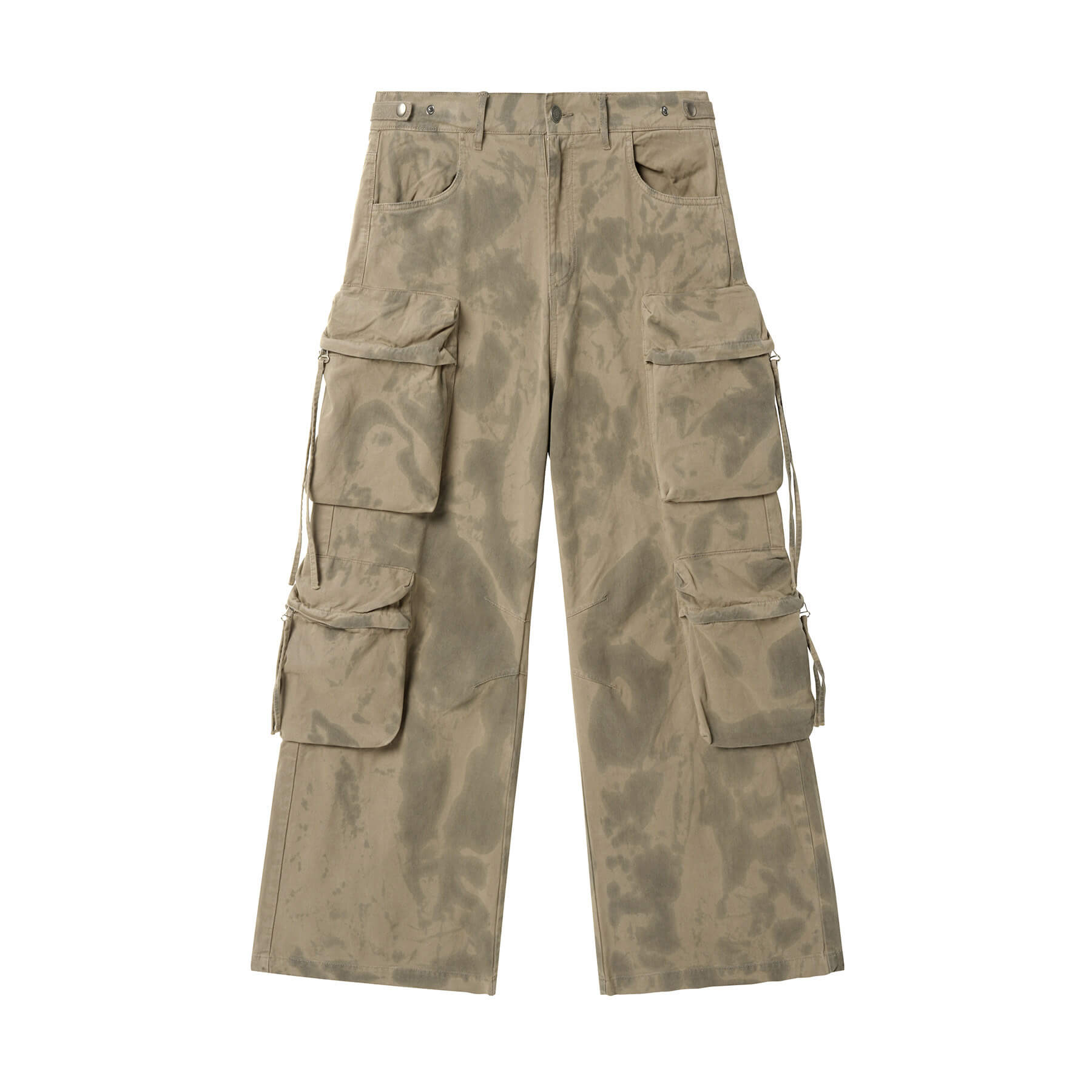 JHYQ Vintage Camo Large Multi Pocket Baggy Cargo Pants