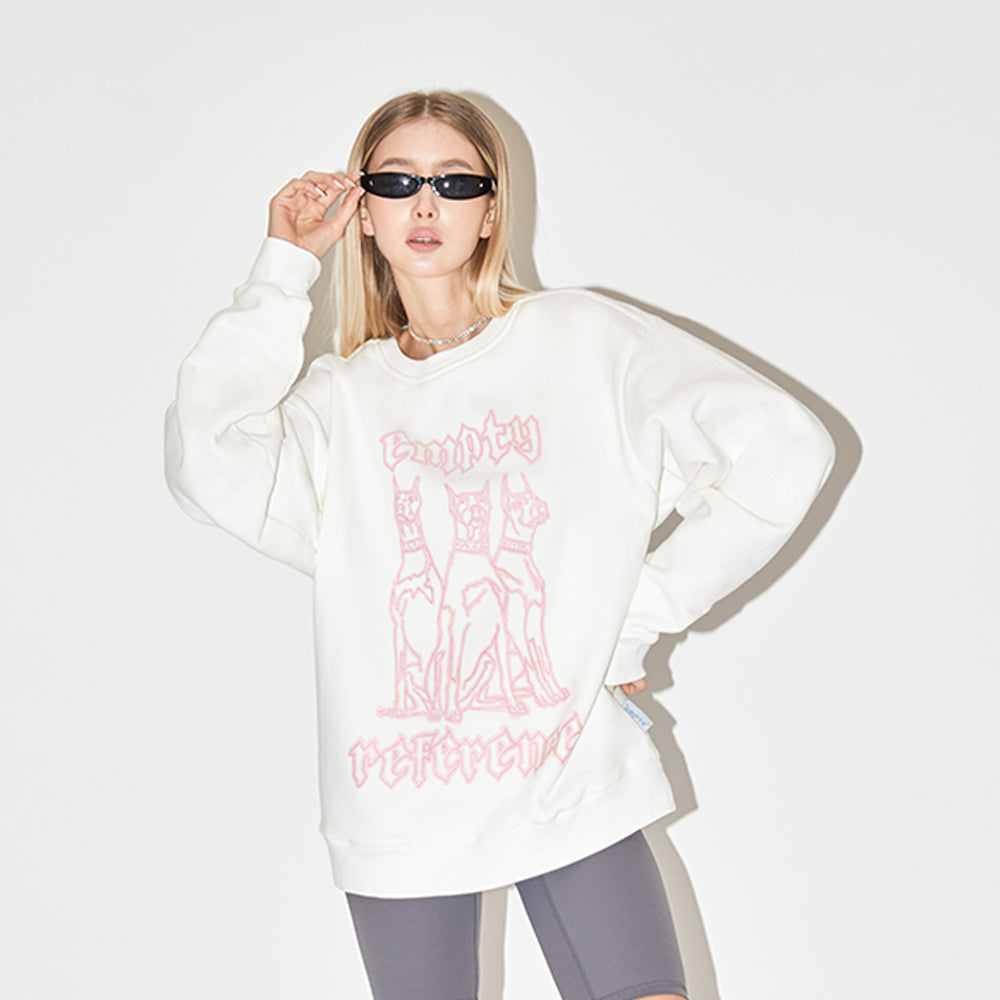 EMPTY REFERENCE Neon Doberman Dog Print Sweatshirts