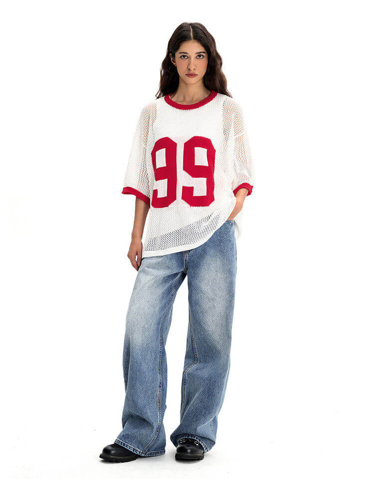 F3F Select 99 Numbering Mesh Knit Short Sleeve Jersey