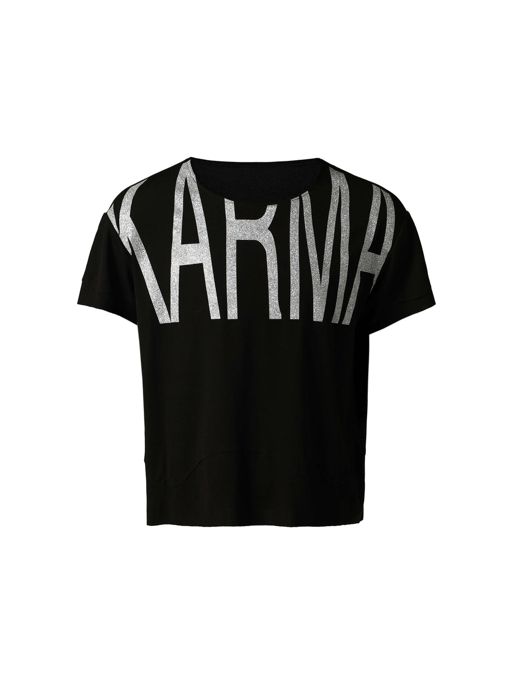 KARMANISTIC Glitter Logo Print Loose Fit Tee