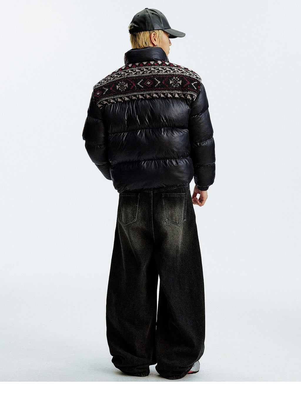 MEDM Ethnic Patchwork Puffer Jacket