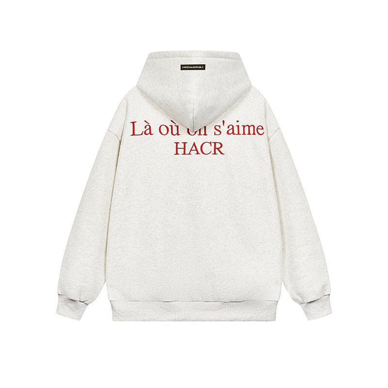 Harsh and Cruel Basic Logo Slogan HACR Embroidered Hoodie