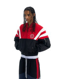 BLIND NO PLAN Contrast Color Sports Bomber Jacket
