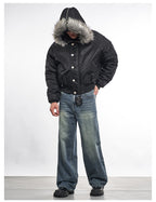 F3F Select Faux Fur Hooded MA-1 Bomber Jacket